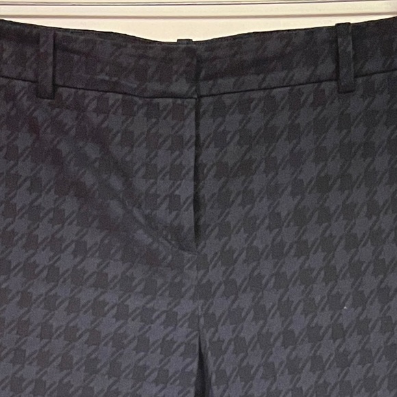 Jigsaw Houndstooth Plaid Straight Leg Pants Black & Navy Blue Us 8 — image 5 of 7